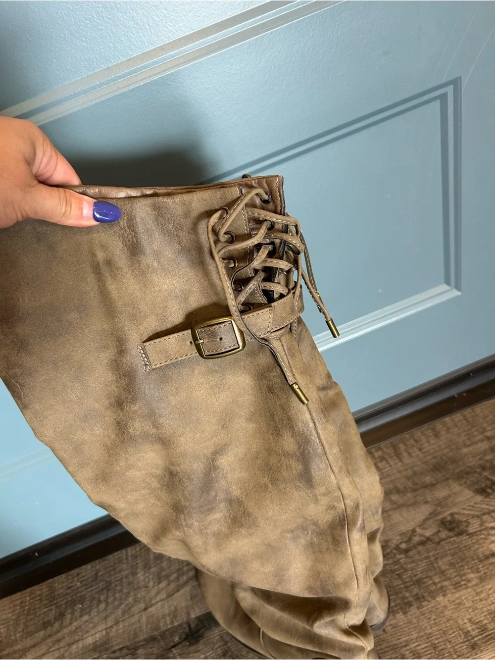 Very Volatile Brown Over the Knee Boots Size 8